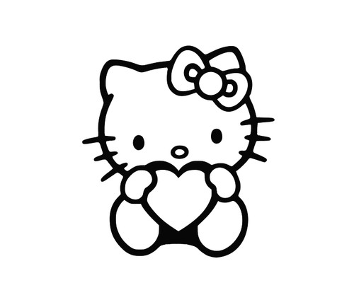 Hello kitty heart vinyl - heart,