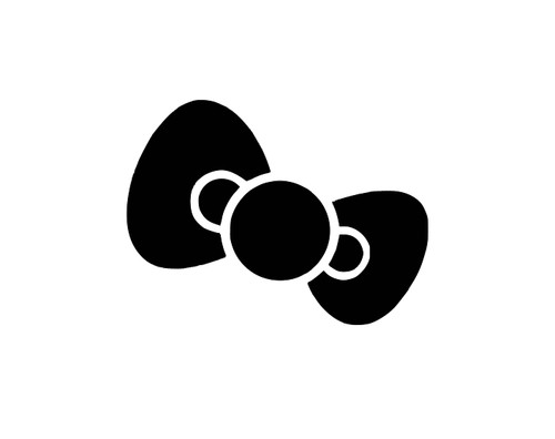 Hello kitty bow vinyl - kitty, decal