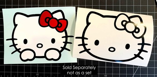 Hello kitty face - hello, decal/sticker